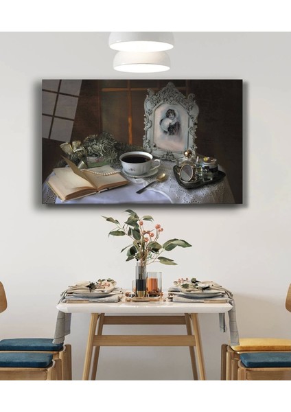 Kitap Inci Natürmort Cam Tablo Book Pearl Still Life fiyatları