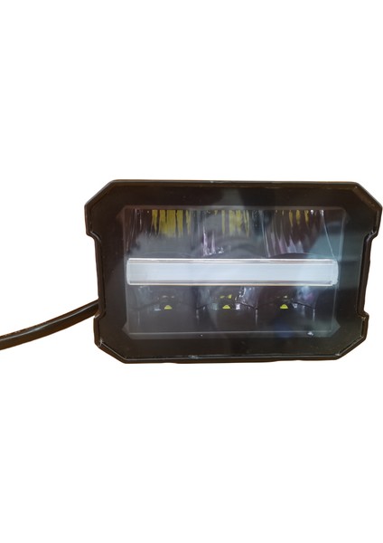 Offroad Sis Lambası 11,5 x 8 x 9cm Beyaz-Amber Gündüz Ledli 28W 12-80V Adet/ LASS352