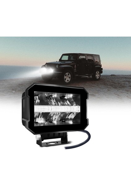 Offroad Sis Lambası 11,5 x 8 x 9cm Beyaz-Amber Gündüz Ledli 28W 12-80V Adet/ LASS352 modelleri