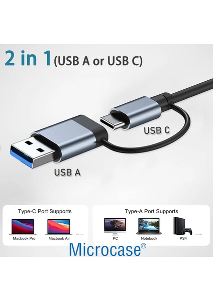 Type C To USB 3.0 7in1 Port Çoğaltıcı Hub Adaptör - AL4615