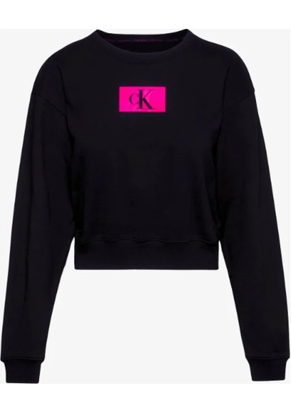 Calvin Klein Kadın Pembe Logolu Sweatshirt