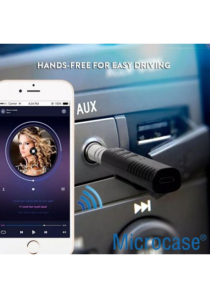 OKM_1002 Şarjlı Araç Aux Bluetooth Adaptör Müzik Çalar Aux Girişli Araç Kiti - AL4639 fırsatları