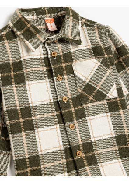 Oduncu Gömlek Uzun Kollu Düğme Kapamalı Tek Cepli modelleri