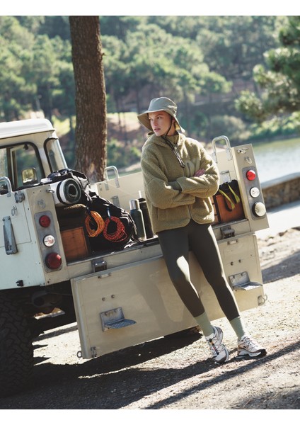 Spor Tayt Basic Yüksek Bel Şardonlu Yumuşak Tuşe Skinny Fit Interlok