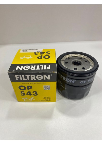 OP543 Yağ Filtresi Ford Transit T12 T15 2.5-2.5td (1991-2000) / Connect 1.8tdcı (2002-2013) / Focus 1.8tdcı (1998-2004)