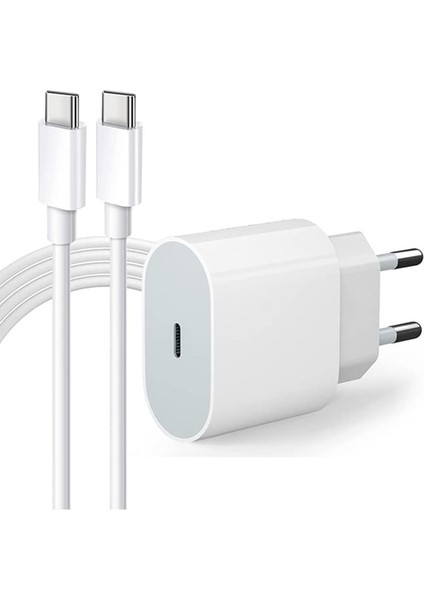 Tüm Cihazlar ile Uyumlu 20W Pd Type-C Hızlı Şarj Adaptörü ve Kablosu Şarj Seti - AL4671