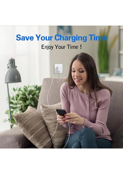 Tüm Cihazlar ile Uyumlu 20W Pd Type-C Hızlı Şarj Adaptörü ve Kablosu Şarj Seti - AL4671