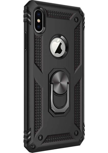 Apple iPhone XS Yüzüklü Tank Kılıf Siyah fiyatları