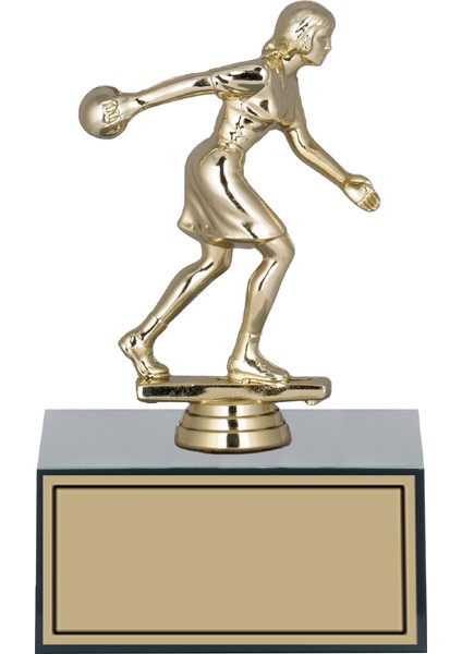 Bowling Kadın Figürlü Ödül Kupası-Okul Kupası - Hediye Kupa 17 cm FG001