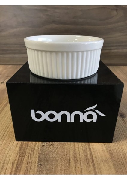 Premium Porcelain 2’li Optiva Rölyefli Sufle Kabı 320 cc 10 cm