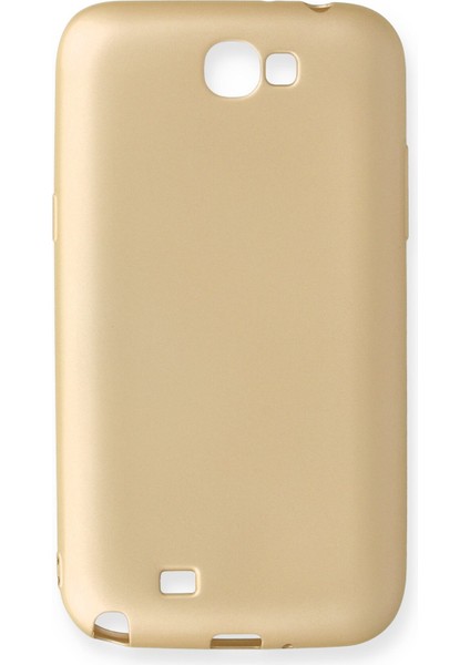 Samsung Galaxy Note 2 / N7100 Kılıf Premium Rubber Silikon - Gold 13