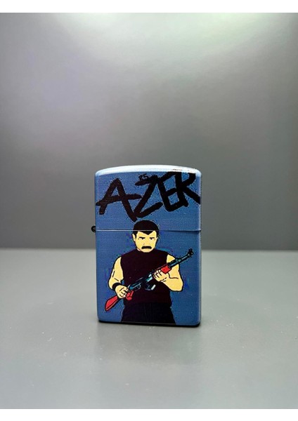 Zippo Model Lazer Baskı Benzinli Metal Çakmak
