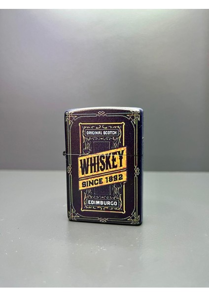 Zippo Model Lazer Baskı Benzinli Metal Çakmak