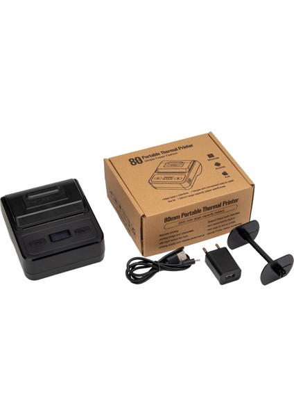 80MM Bluetooth'lu Taşınabilir Termal Fiş , Etiket ve Barkod Yazıcı