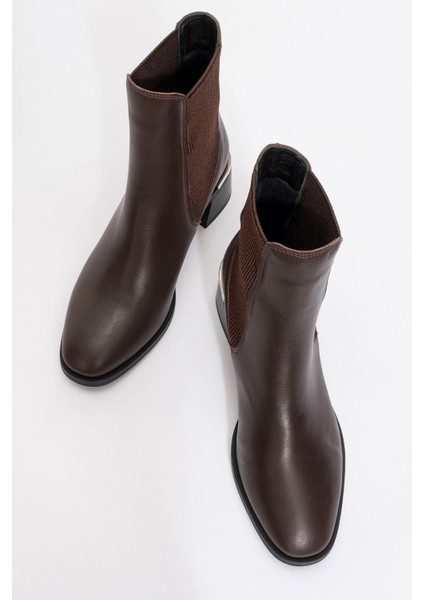 Neiva Kahve Cilt Deri Kadın Chelsea Bot fiyatları