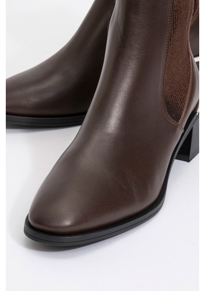 Neiva Kahve Cilt Deri Kadın Chelsea Bot modelleri