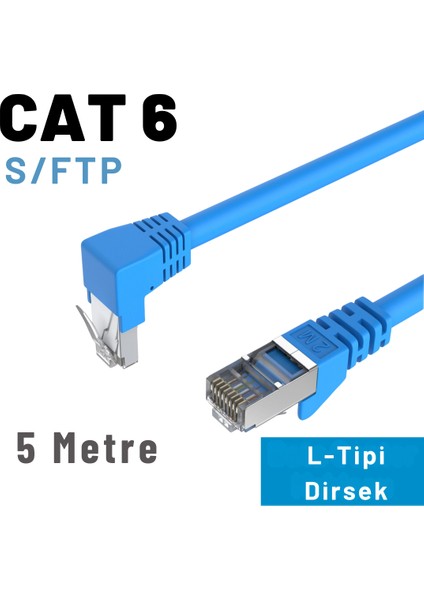 5 mt Cat6 S/ftp Dirsek Kablo