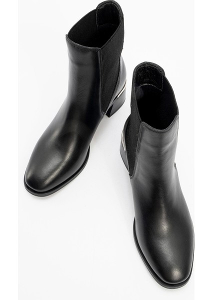 Neiva Siyah Cilt Deri Kadın Chelsea Bot fiyatları