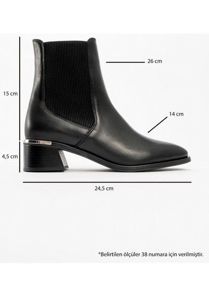 Neiva Siyah Cilt Deri Kadın Chelsea Bot fırsatları