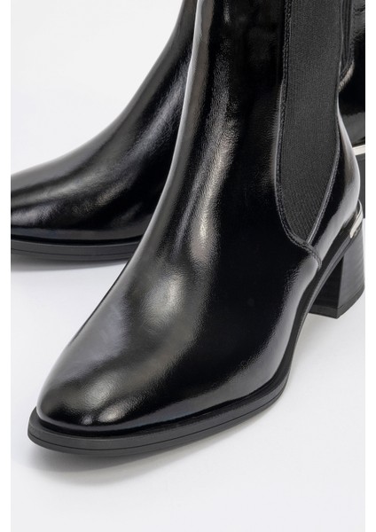 Neiva Siyah Rugan Deri Kadın Chelsea Bot modelleri