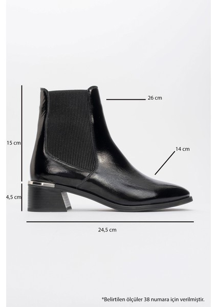 Neiva Siyah Rugan Deri Kadın Chelsea Bot fırsatları