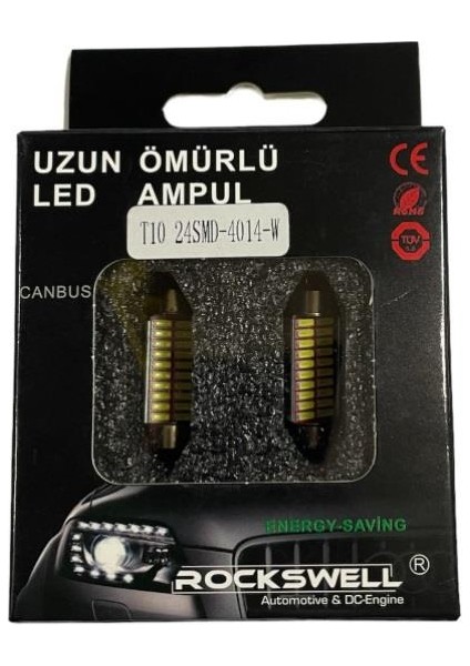 12V Sofit Ampul 20 Ledli Beyaz 6000K (39 Mm) (2 Ad)