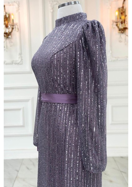 Kayra Tesettür Abiye Gül Kurusu modelleri