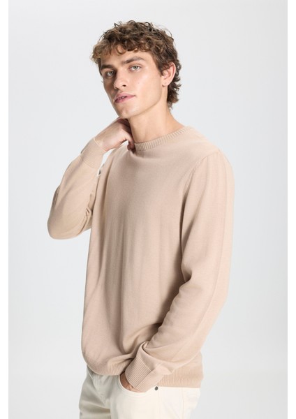 Bisiklet Yaka Standart Bej Melanj Erkek Kazak 4A4924100061 modelleri