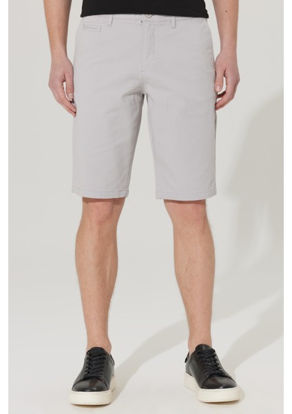 Slim Fit Dar Kesim Yan Cepli Chino Şort