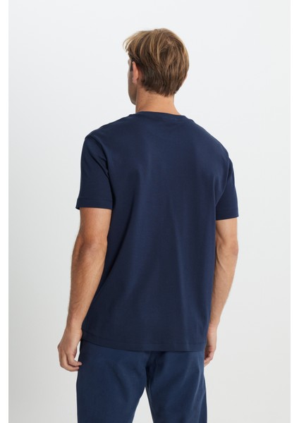 %100 Pamuk Modern Fit Normal Kesim Bisiklet Yaka Tişört