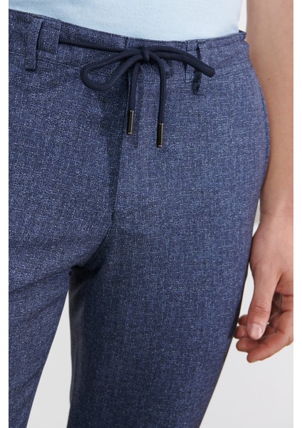 ALTINYILDIZ CLASSICS Erkek Lacivert-beyaz Slim Fit Dar Kesim Mono Yaka Desenli Seyahat Çantalı Takım Elbise indirimleri