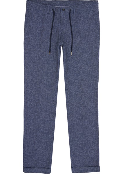 ALTINYILDIZ CLASSICS Erkek Lacivert-beyaz Slim Fit Dar Kesim Mono Yaka Desenli Seyahat Çantalı Takım Elbise