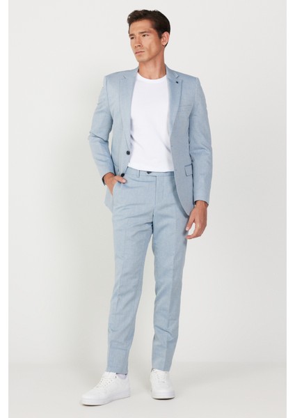 ALTINYILDIZ CLASSICS Normal Bel Slim Fit Dar Kesim Mavi Erkek Takım Elbise