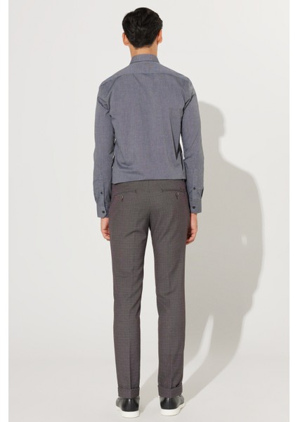 ALTINYILDIZ CLASSICS Erkek Kahverengi Slim Fit Dar Kesim Beli Lastikli Pantolon fırsatları