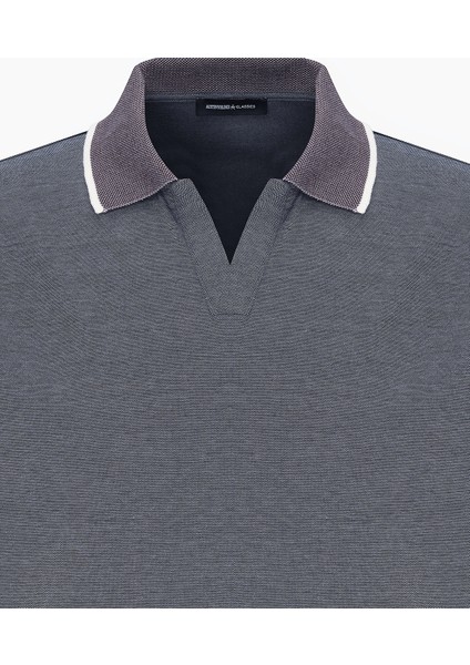 ALTINYILDIZ CLASSICS Erkek Antrasit Slim Fit Dar Kesim Pamuklu Polo Yaka Tişört