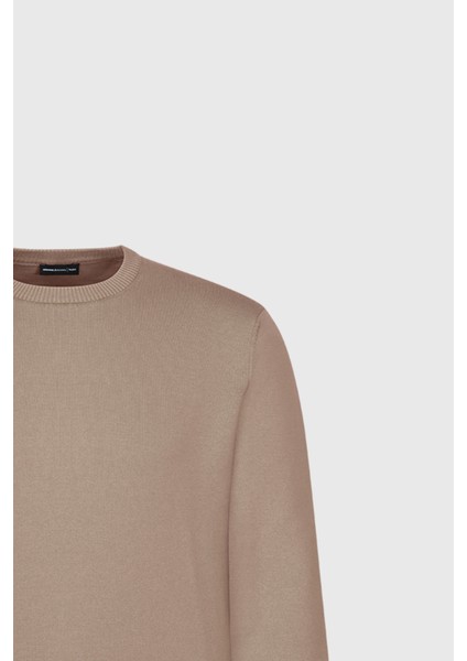 Pamuklu Standart Fit Normal Kesim Bisiklet Yaka Triko Kazak