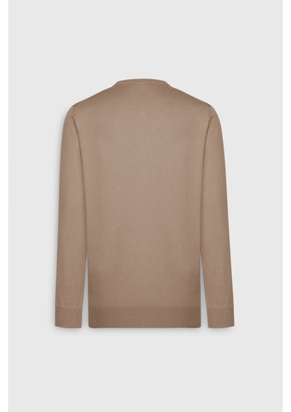 Pamuklu Standart Fit Normal Kesim Bisiklet Yaka Triko Kazak