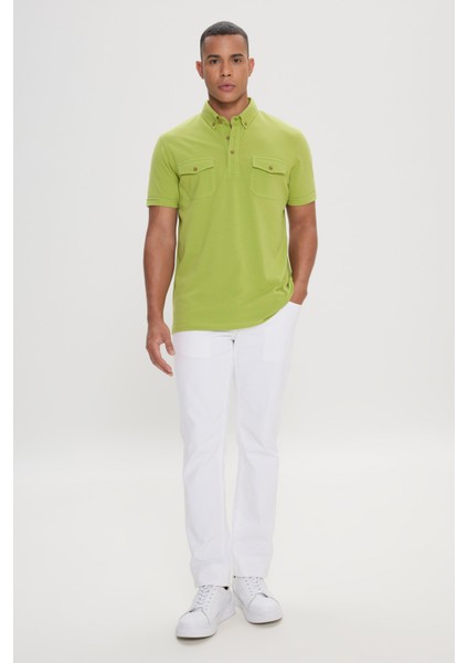 Slim Fit Dar Kesim Pamuk Polo Yaka Tişört fiyatları