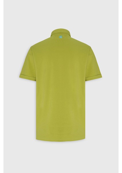 Slim Fit Dar Kesim Pamuk Polo Yaka Tişört