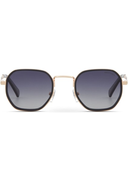 Ds 2361 C1 Geometrik Siyah - Altın Unisex Güneş Gözlüğü