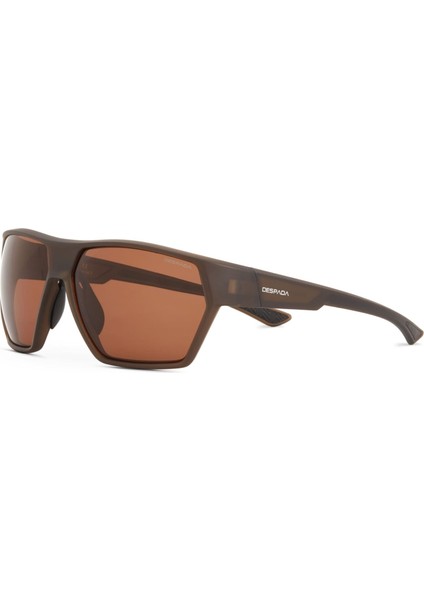 Ds 2381 C3 Geometrik Kahverengi Unisex Güneş Gözlüğü
