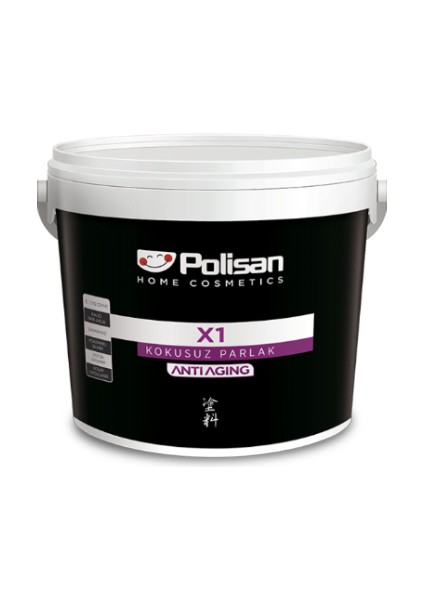 Polisan X1 Su Bazlı Kokusuz Parlak Ahşap ve Metal Boyası Beyaz 2,5l