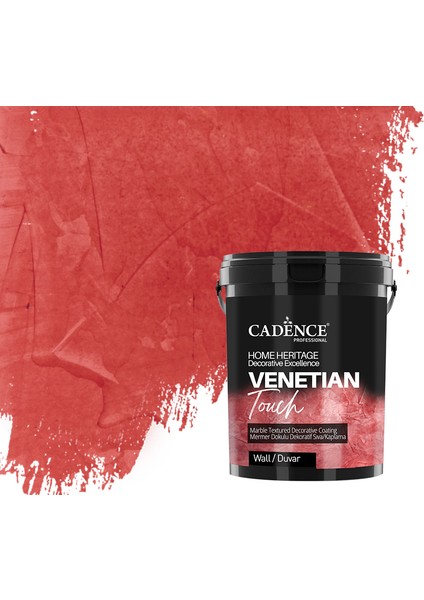 Venetıan Touch Mermer Dokulu Dekoratif Sıva / Kaplama Vt-07 Ateş Kırmızı 250 ml
