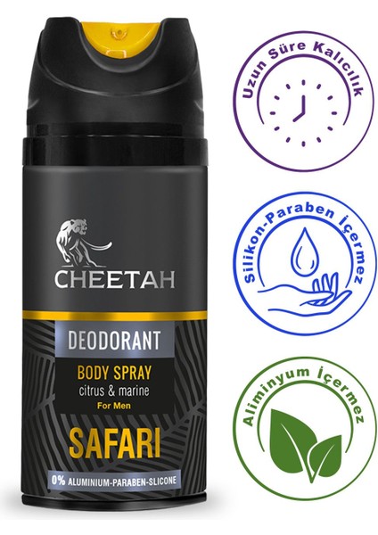 Safari Citrus & Marine Erkek Deodorant 150 ml