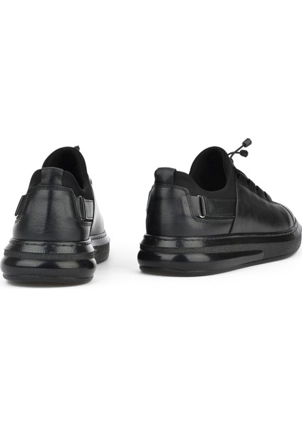 Ziya, Erkek Deri Sneaker 143423Z702 Siyah