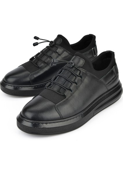 Ziya, Erkek Deri Sneaker 143423Z702 Siyah