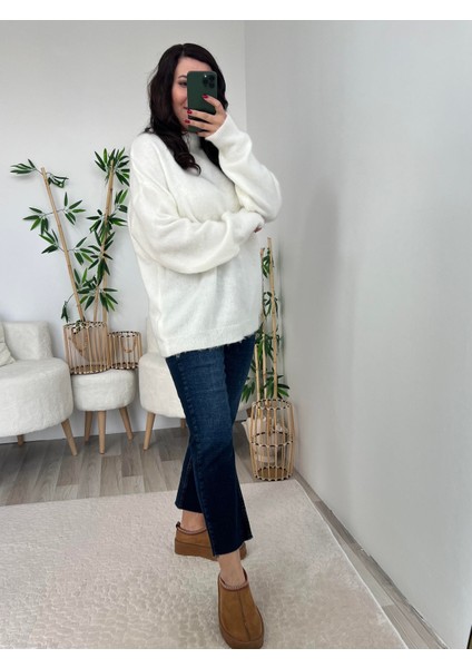 Krem Md Oversiz Kazak