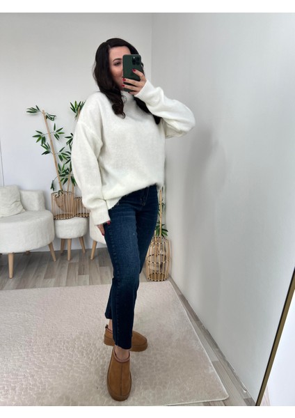 Krem Md Oversiz Kazak indirimleri