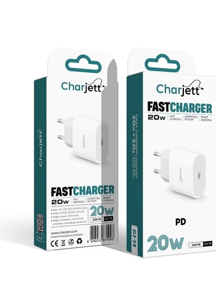 3.0A 20 Watt Süper Hızlı Pd Giriş Şarj Adaptörü