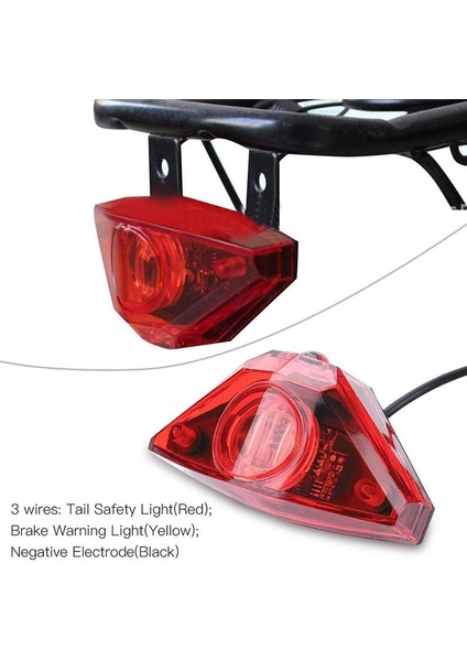 Ebike Brake Rear Light Electric Bicycle Tail Light DC6V 12V 24V 36V 48V 60V LED Ebike Light Electric Bicycle Lamp (Yurt Dışından) fırsatları